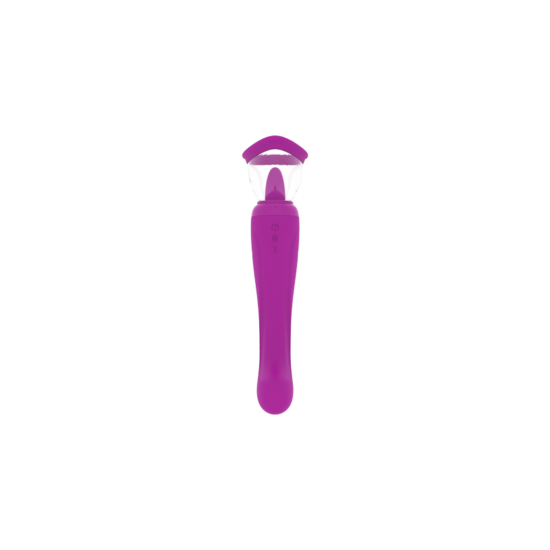 Vibrator mit Saugpumpen-lila lecken