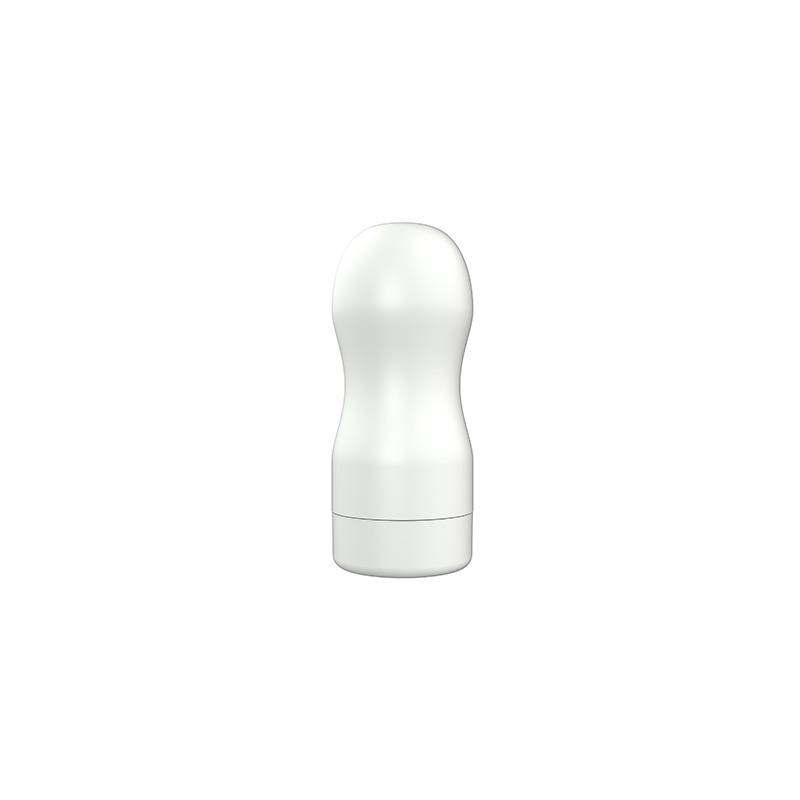 White Shell Masturbator mit streifenförmigem Kanal