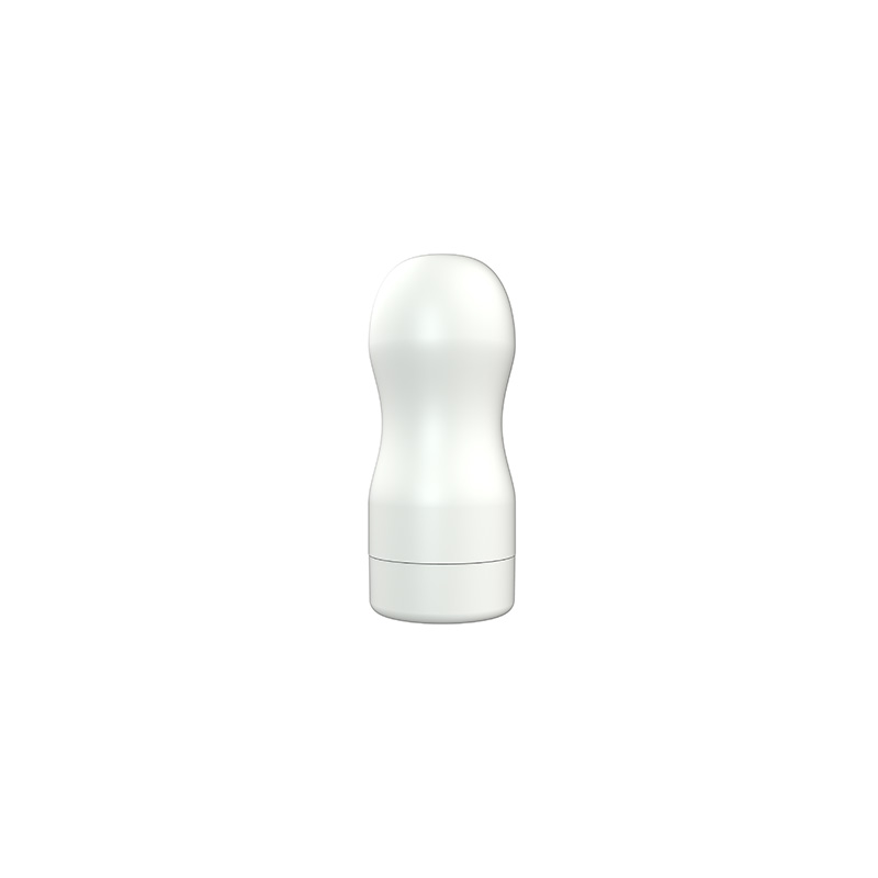 Weißer Muschelmasturbator mit Kugelperlenkanal